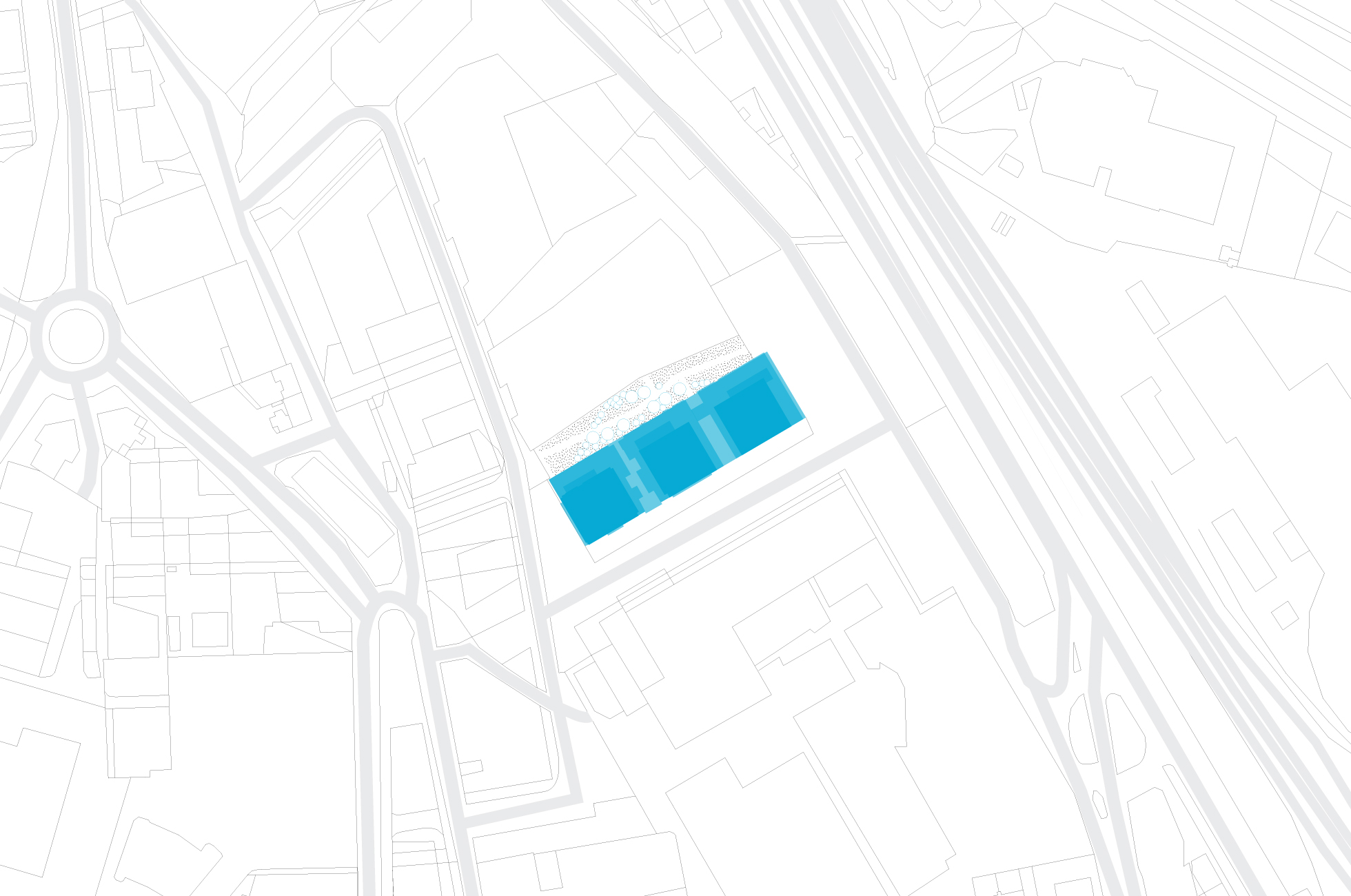 plan masse ilot j projet vetrotex exndo architecture lyon